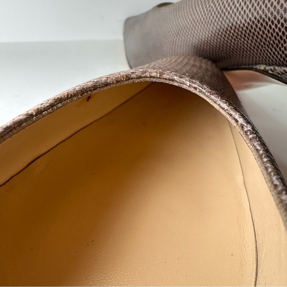 New Never Worn Salvatore Ferragamo Snakeskin Pumps Heels Leather Made Italy 8.5 - Picture 10 of 14